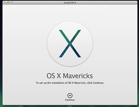 الخطوة 8 : حدد محرك الأقراص وقم بتشغيل تثبيت OS X Mavericks
