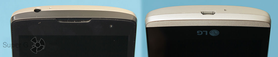 La parte posteriore del metallo stilizzato in un modo speciale, nonostante il fatto che il coperchio della batteria è fatto di plastica, come, in effetti, l'intero smartphone